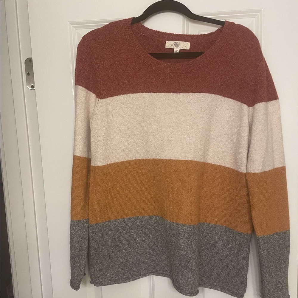 XL Striped Pinque Sweater